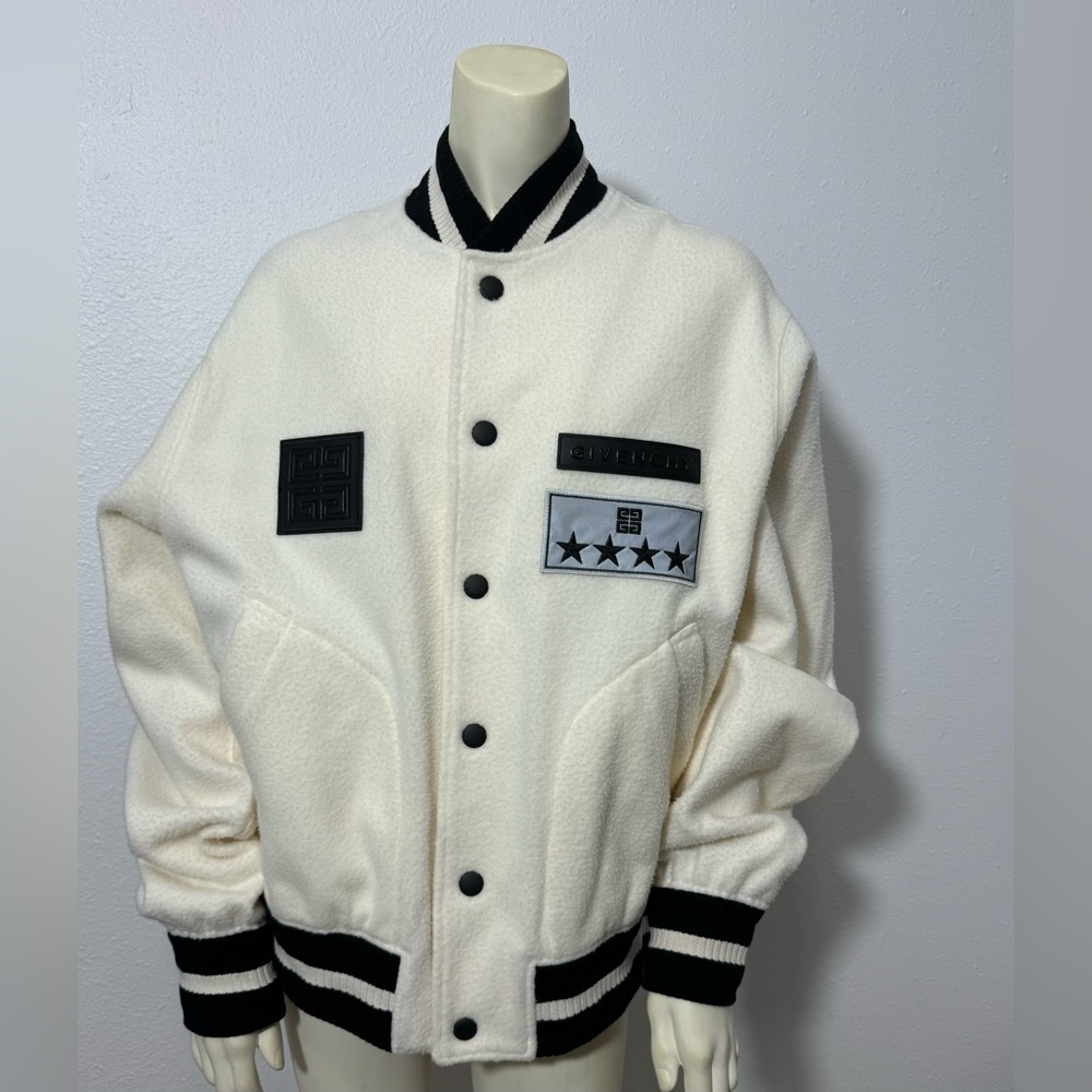 NWT Givenchy Bomber Jacket in Cream/Black